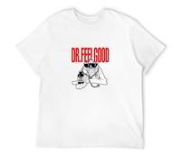 Men's New Dr. Feelgood British Pub Rock Band Stupidity Mens T-Shirts White XL