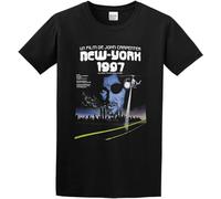 Men's New York 1997 Escape from New York Un Film De John Carpenter T-Shirt Print Tees Short Sleeve O Neck Black XXL