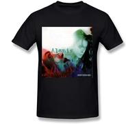 Men's Night Spread Alanis Morissette Jagged Little Pill Black Short Sleeve T-Shirts Black L