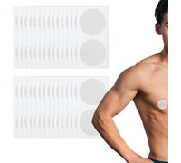 Men's Nipple Cover,Invisible Nipple Shields,Nipple Covers For Men,Nipple Cover,Disposable Nipple Protection,Ideal For Marathoners,30 Pairs (Transparent White),White,L