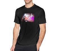 Men's Oils David Guetta Round Neck Fashion Summer Casual Loose Cotton Short Sleeve T-Shirts Black XXL