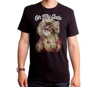 Men's OMG Oh My Gato! Funny Cat God Mexican Taco Jesus Religious Tees T-Shirts Black XXL