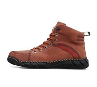 Men's Orthopedic Safety Work Shoes, Men Non Slip on Shoes, Shock Absorption, Non-Slip (Brown,47)