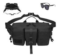 Mens Outdoor Waterproof Waist Bag, Multifunctional Tactical Utility Crossbody, Wearproof Travel Shoulder Bag for Hiking