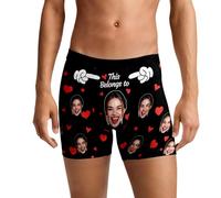Mens Pants Underwear Boxers, Slips personnalisés pour Couple Saint-Valentin avec Message Romantique et Design Exclusif pour célébrer Votre Amour