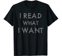 Men's Pattern I Read What I Want Book Lovers Readers Funny Fashion Cotton Short Sleeve T Shirt Black Manches Courtes(3X-Large)
