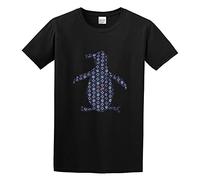 Men's Penguin Cotton Round Neck Shirt T Shirt T-Shirts Black L
