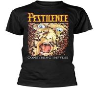 Men's Pestilence Consuming Impulse Album Cover Black T-Shirt Fashion T-Shirt Balck