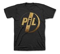 Mens Pil Public Image Limited Logo Post Punk Alternative John Lydon T-Shirt Color Black,Size M Black S