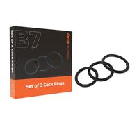 Men's Play - set de cockrings - 3 tailles - silicone noir