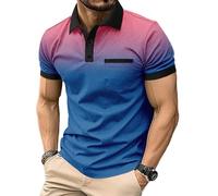 Men's Polo Shirt Manches Courtes Golf athlétique Casual Business Office Top Tee Multi Couleurs (FR/ES, Alpha/Lettres, M, Taille Normale, Taille Normale, #11)