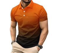Mens Polo Shirts Manches Courtes Sport Golf Tennis T-Shirt séché Rapide athlétique Workout Polo Shirt Gradient Blouses (FR/ES, Alpha/Lettres, S, Taille Normale, Taille Normale, #12)