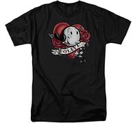 Men's Popeye Olive Tattoo T-Shirt Black M