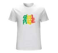 Men's Popular Steel Pulse Roots Reggae Music Graphic T-Shirts White XXL