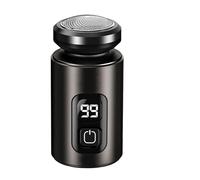 Men's Portable Electric Mini Shaver with Floating Blades, Compact Face Shaver with LED Display, Electric Razor for Men, Rechargeable Travel Razors (Black)