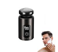 Men's Portable Electric Mini Shaver with Floating Cutters,Mini Rasoir électrique Portable, Rasoir Electriques Hommes, Electric Shaver,Étanche Wet & Dry Rasoir Homme,Portable Tondeuse a Barbe (Noir)