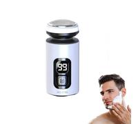 Men's Portable Electric Mini Shaver with Floating Cutters,Mini Rasoir électrique Portable, Rasoir Electriques Hommes, Electric Shaver,Étanche Wet & Dry Rasoir Homme,Portable Tondeuse a Barbe (Blanc)