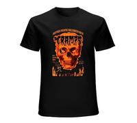 Men's Psychobilly T-Shirt The Cramps Halloween Skull Lux Interior Punk Rock Black S