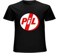 Men's Public Image Limited Pil Logo Fashion Vintage T Shirt Short Sleeve Funny Top Black XL