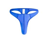 Mens Pure Color Sexy Panty Stretch Soft Through Hole Panty Slim Panty Respirant (TTG,Bleu)