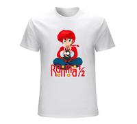 Men's Ranma 1/2 There are Two Sides of A Life Anime Black Gift for Fans Cotton Hip Hop Tees Harajuku Streetwear T-Shirts White 3XL