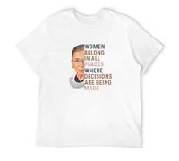 Men's RBG Ruth Bader Women Belong in All Places T-Shirts White L