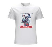 Men's Retro Metal Gear Solid Sports Fan Customs Mens Graphic T-Shirts White XL