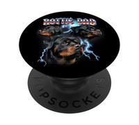 Mens Retro Vintage Black Heavy Metal Band Rottweiler Lover PopSockets PopGrip Adhésif