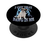 Mens Retro Vintage Heavy Metal Rock Jack Russell Terrier Dog PopSockets PopGrip Adhésif