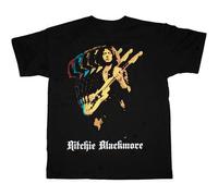 Men's Ritchie Blackmore Solo Rainbow Rock'n'Roll T-Shirt Black 3XL