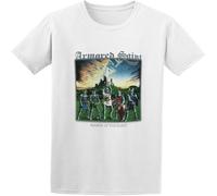 Men's Round Neck T-Shirt Armored Saint March of The Saint Heavy Metal Style O Neck Tee White M