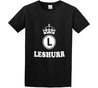 Men's Round Neck T-Shirt Lady Leshurr Brush Your Teeth Pure Cotton is More Hygroscopic Black Manches Courtes(Small)