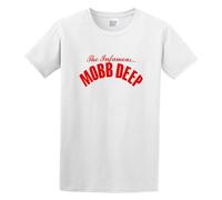 Men's Round Neck T-Shirt Mobb Deep Infamous Cool and Breathable White XL