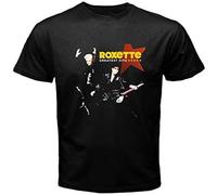 Men's Roxette Pop Rock Music Cotton T Shirt Black XXL