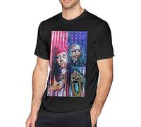 Men's RU-N Th-E Jewels Man Breathable T Shirt Casual Round Neck Easy Tee Hip Hop T Shirts Black S