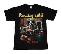 Men's Running Wild Port Royal X Wild Grave Digger Rage Helloween New Black T Shirt T-Shirts Black 3XL