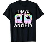 Men's Ryan Ames Kawaii Pastel Goth Shirt I Have Anxiety Cute Black L