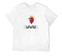 Men's Saab New Unisex Fashion Cotton Tee&Tops T-Shirts White S