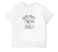 Men's Safe Sex Andy Warhol Basquiat Street Graffiti Graphic Printed Top Tee T-Shirts White M