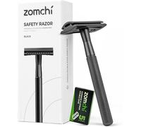 Men's Safety Razor With 5 Blades, Single Blade Safety Razor, Zero Waste Metal Razor - Black