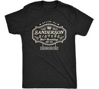 Mens Sanderson Sisters Bed and Breafast Tshirt Funny Halloween Graphic Tee Black Manches Courtes(3X-Large)