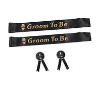 Mens Sashes and Shoulder Badge Satin Engagement Party Decorations for Groom to Be