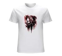 Men's Saw Movie Graphic, Cotton Tee Red Cotton T-Shirts White 3XL