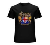 Men's Saxon Lionheart Cotton T Shirt Black XL