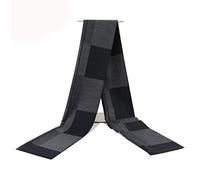 Men's Scarf Winter Korean Version of The Plaid Scarf Men's Thickened Warmth Imitation Cashmere Scarf (Color : B Size : One Size) (A One Size)