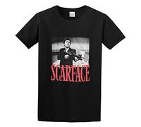 Men's Scarface Tony Montana Big Guns Little Friend Pacino Gangster Movie Cotton T Shirt Black XXL