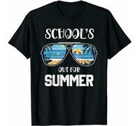 Men's Schools Out for Summer Last Day of School Student Funny Tee Gift T T-Shirts Black XL