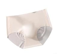 Men's Seamless Ice Silk Briefs 3D Pouch Thin(Nude 2XL)