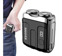 Mens Shavers Electric Rechargeable - Razor rotatif sec humide sans fil, rasoir de toilettage à charge rapide | Affichage LED, rasoir en feuille étanche, Sentitive Skin SAFE, TRIMMER DE PRÉCISION,