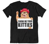 Men's Show Me Your Kitties Teelove Cat Meow Animal Gift Short Sleeve T-Shirts Black M
